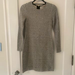 Banana Republic textured black and white dress